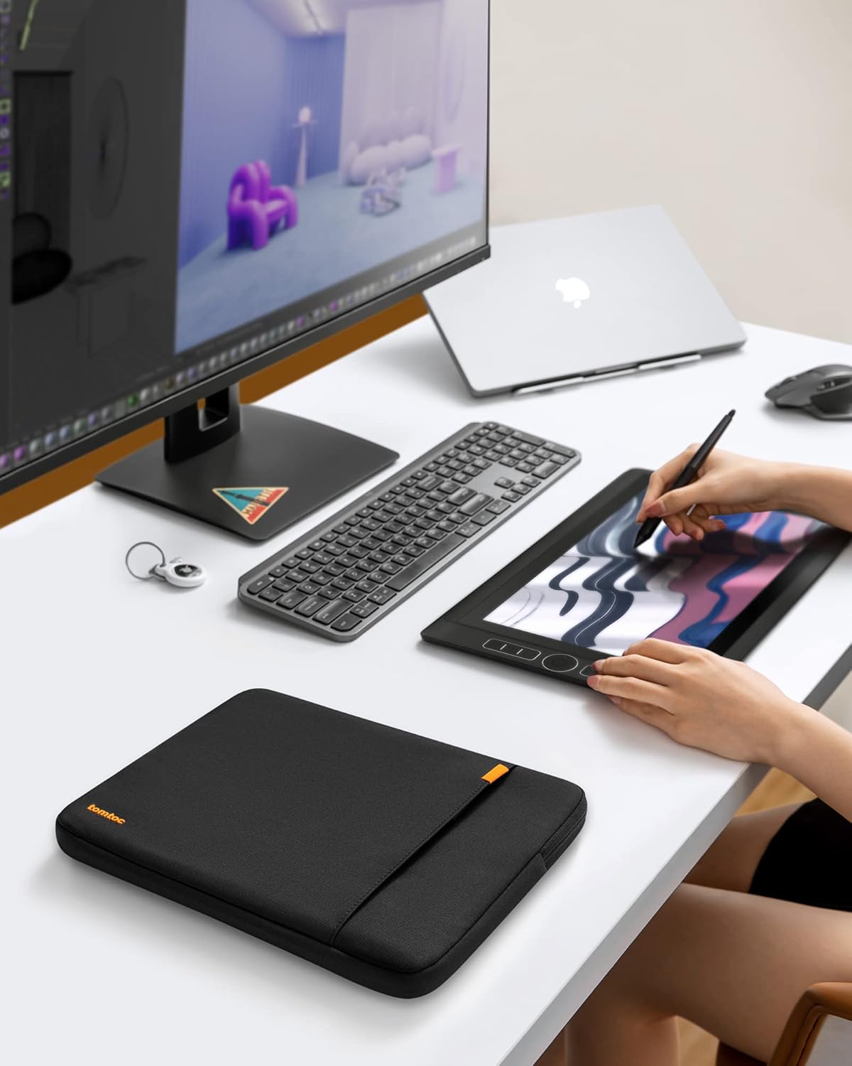 tomtoc 360° Protective Laptop Sleeve for 13-inch New MacBook Air M5/A3449 (2026) M4/A3240, M3/A3113, M2/A2681, M1/A2337, Water-Resistant Computer Case Bag Fits 13" MacBook Neo A18 & MacBook Pro M2/M1 - Image 7