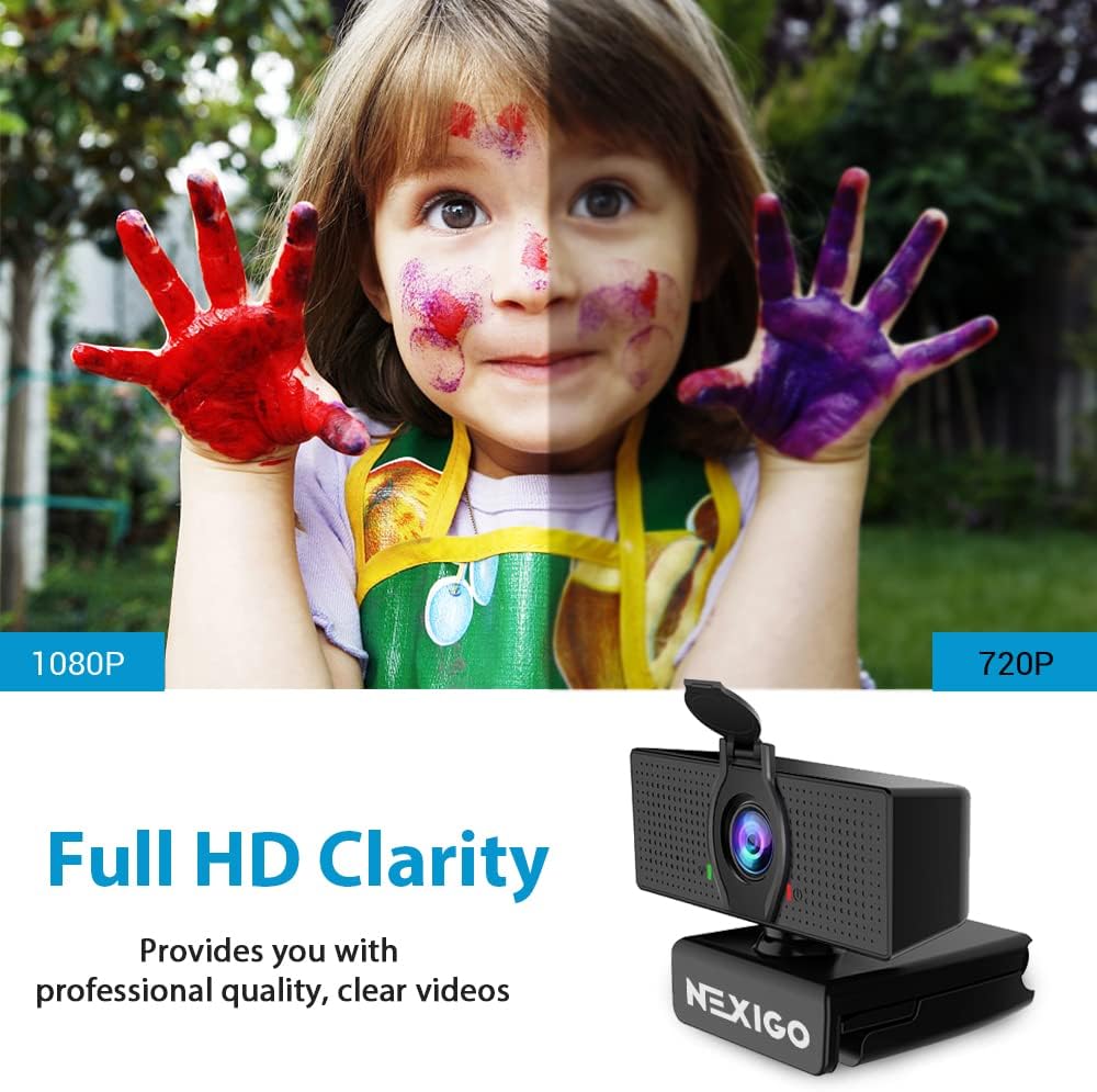 NexiGo N60 1080P Webcam with Microphone, Software Control & Privacy Cover, USB HD Computer Web Camera, Plug and Play, for Zoom/Skype/Teams, Conferencing and Video Calling - Image 6